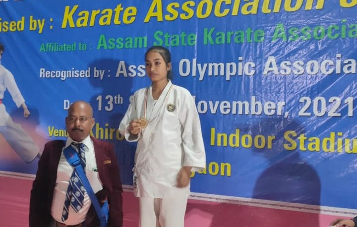 Kanika Deka an alumnus of the department won Gold medal at the district Level Karate Competition, Morigaon, organised by Karate Association of Assam recognised by All Assam Olympic Association, 2022.